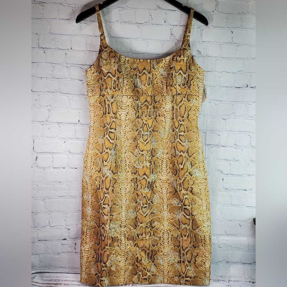 Carmen Marc Valvo Snakeskin Dress Size 8